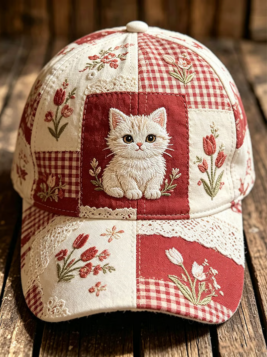 Unisex Cute Cat Print  Hat