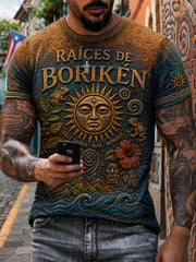 Men's Puerto Rico Art Proud Printed T-shirt