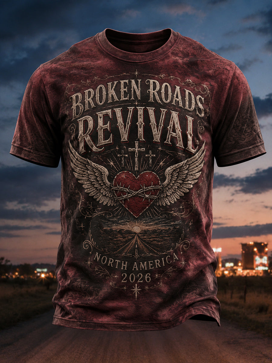 Men's Country Rock Tour 2026 Graphic T-Shirt