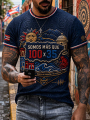 Men's Puerto Rico Art Proud Printed T-shirt
