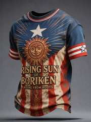 Men's Puerto Rico Taino Art Printed T-shirt