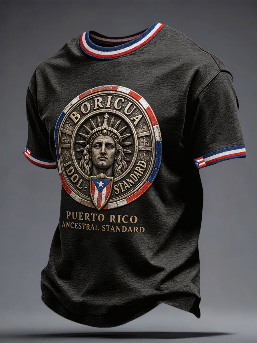 Men's Puerto Rico Taino Art Printed T-shirt
