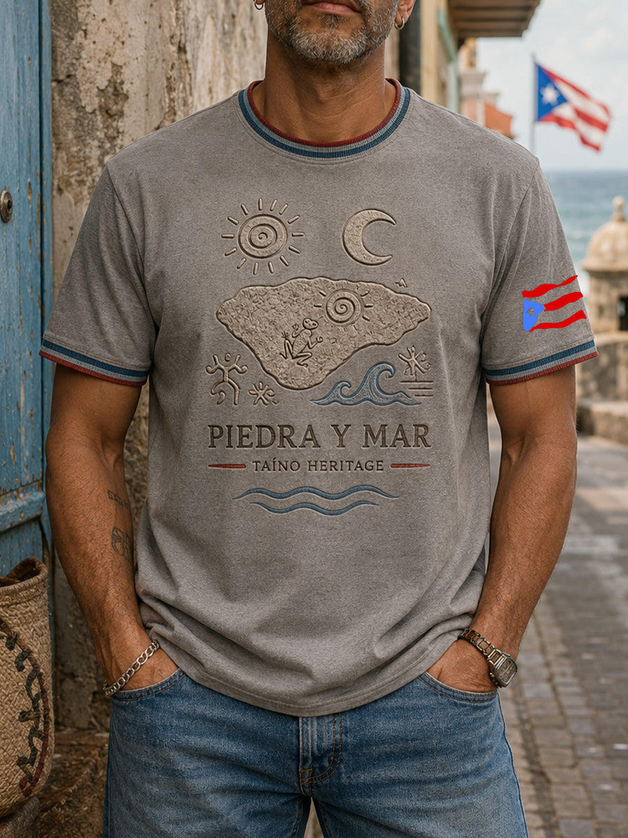 Men's Puerto Rico Pride Art Printed T-shirt