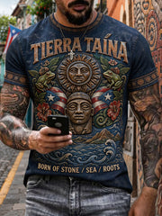 Men's Puerto Rico Taino Art Printed T-shirt