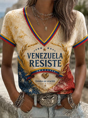 Women's Pray For Venezuela Print T-shirt