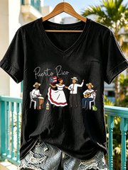 Women's Puerto Rico Printed short-sleeved T-shirt