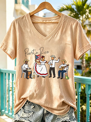 Women's Puerto Rico Printed short-sleeved T-shirt