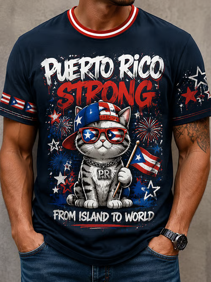 Men's Puerto Rico Printed short sleeves t-shirt