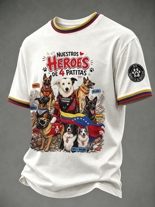 Men's Search & Rescue K9 Paw Patrol Dog Lover Print T-shirt