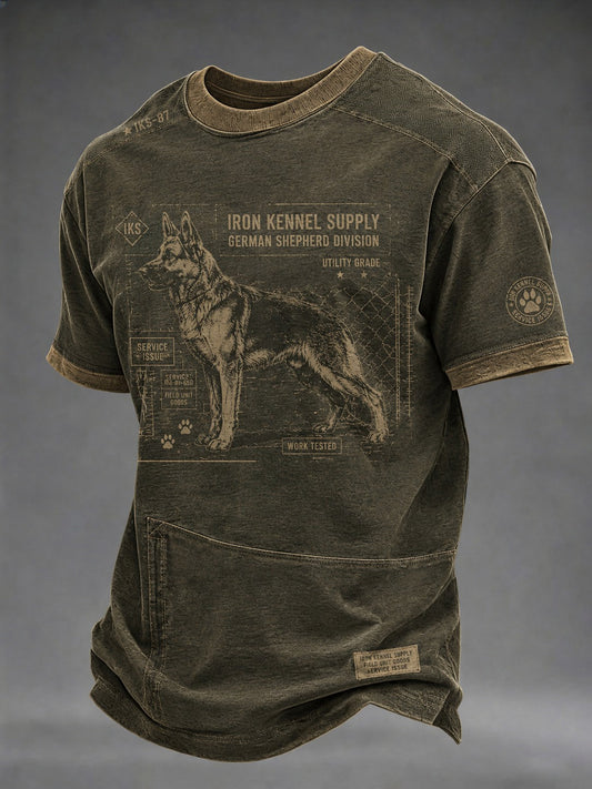 Men's Dog Printed T-shirt