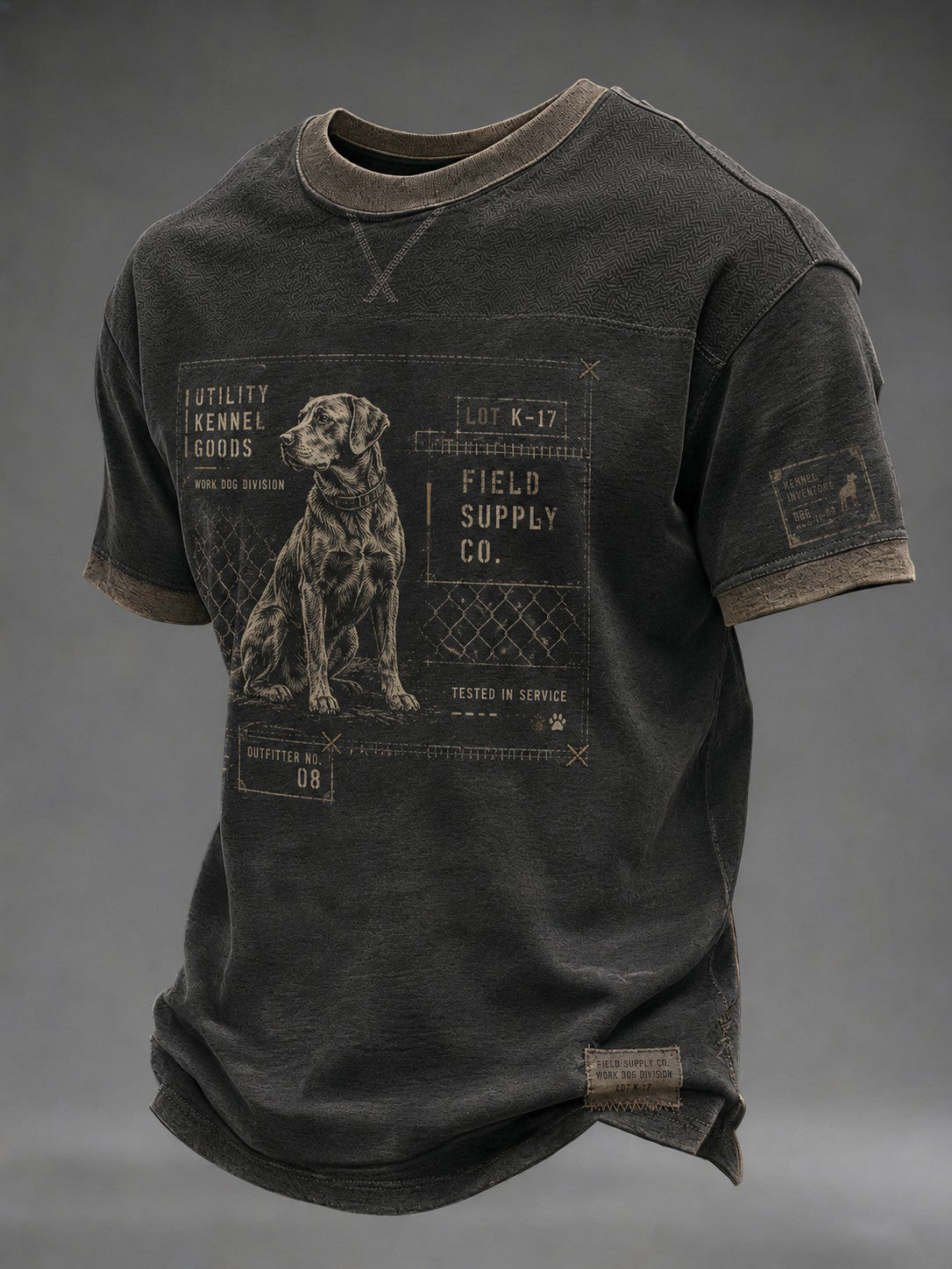 Men's Dog Printed T-shirt