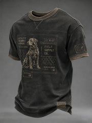 Men's Dog Printed T-shirt