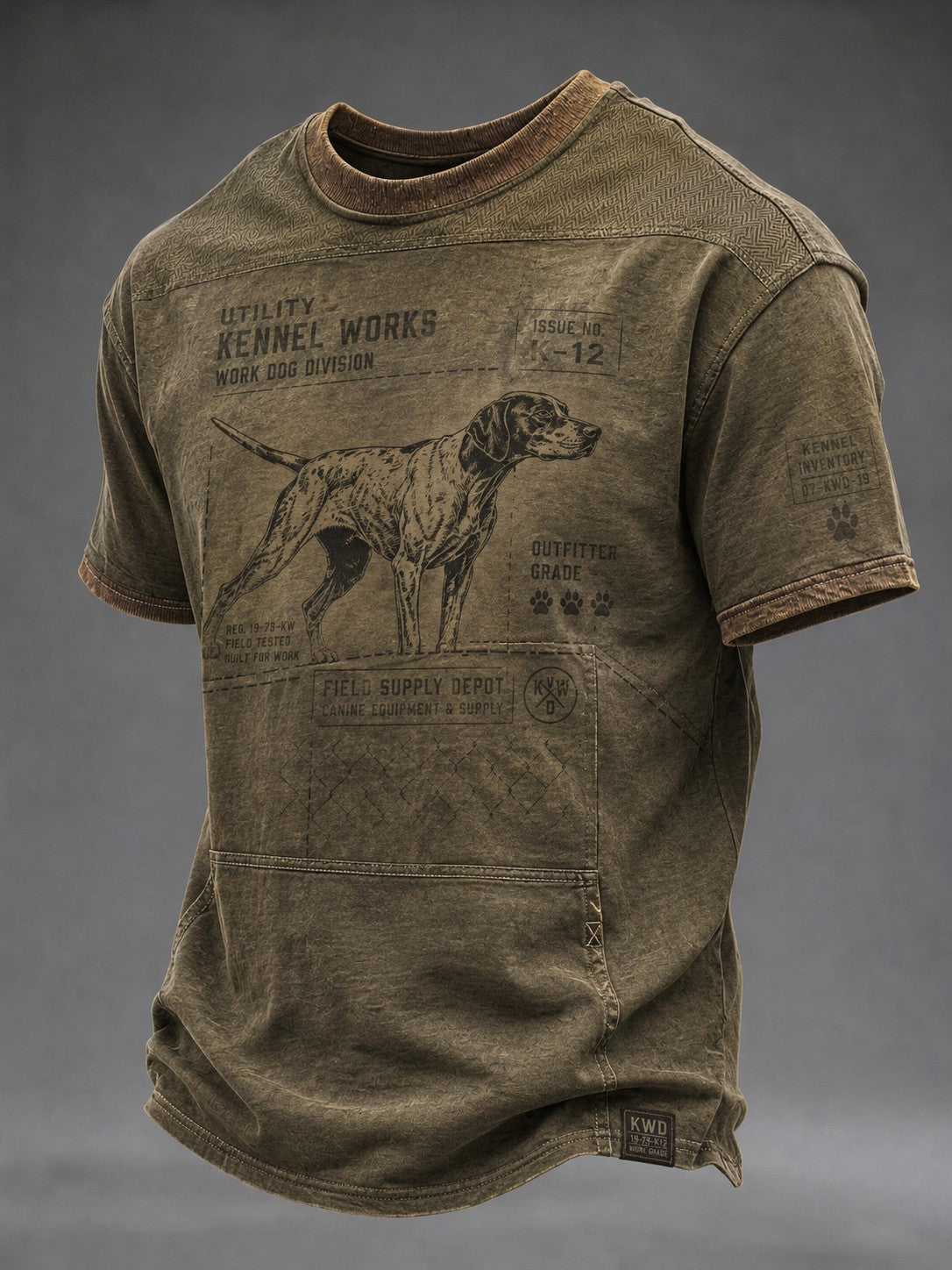 Men's Dog Printed T-shirt