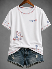 Women's Puerto Rico Printed short-sleeved T-shirt