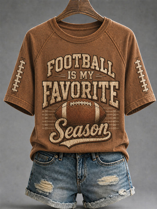 Women's Football Fans Gameday Print Casual Tee