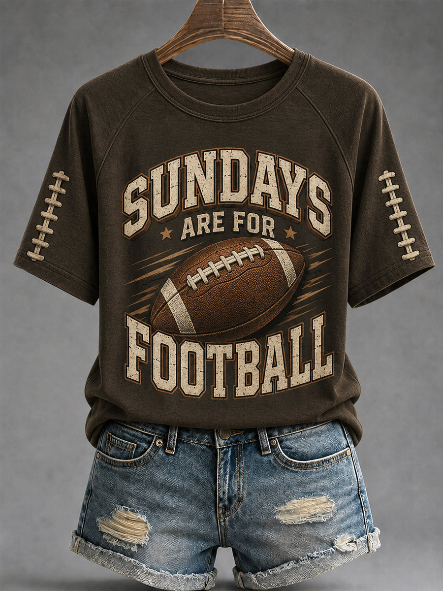 Women's Football Fans Gameday Print Casual Tee