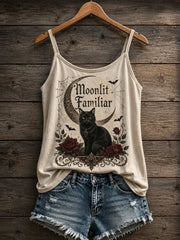 Women's Dark Gothic Floral Tank Top