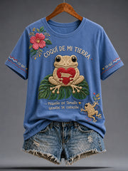 Women's Puerto Rico Art Printed T-shirt
