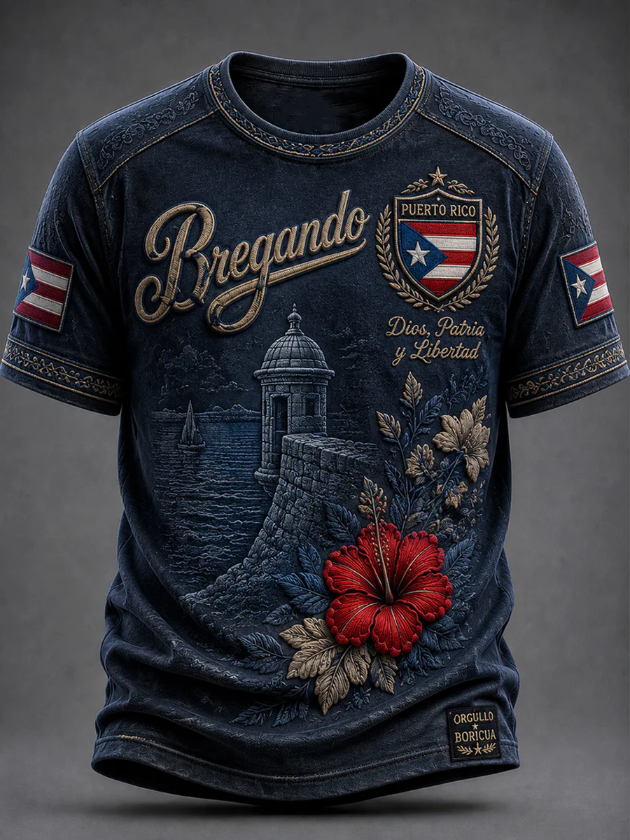 Men's Puerto Rico Printed short sleeves t-shirt