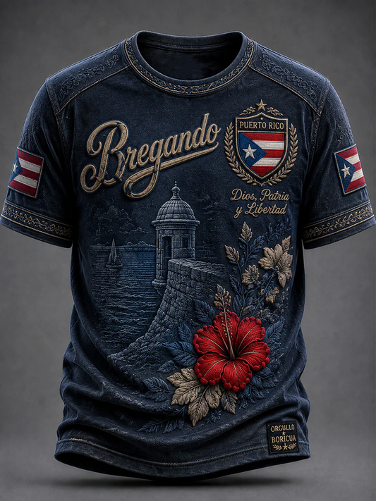 Men's Puerto Rico Printed short sleeves t-shirt