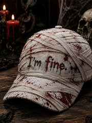 "I'm Fine"Halloween Bloody Gothic Fun Casual Unisex Hat