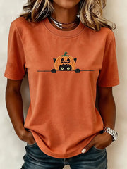 Women's Cat Print Casual T-Shirt