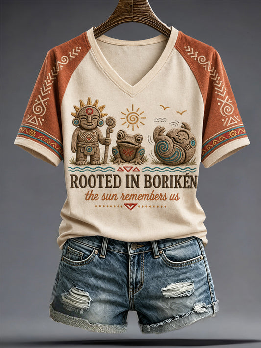 Women's Puerto Rico Art Printed T-shirt