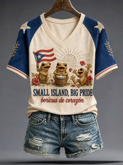 Women's Puerto Rico Art Printed T-shirt