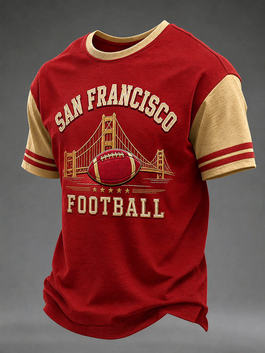 Men's Football Gameday Gift For Football Fans Casual Tee