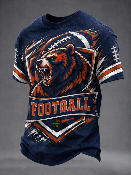 Men's Football Gameday Gift For Football Fans Print Casual Tee