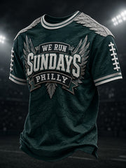 Men's Football Philly WE RUN SUNDAYS Printed T-shirt