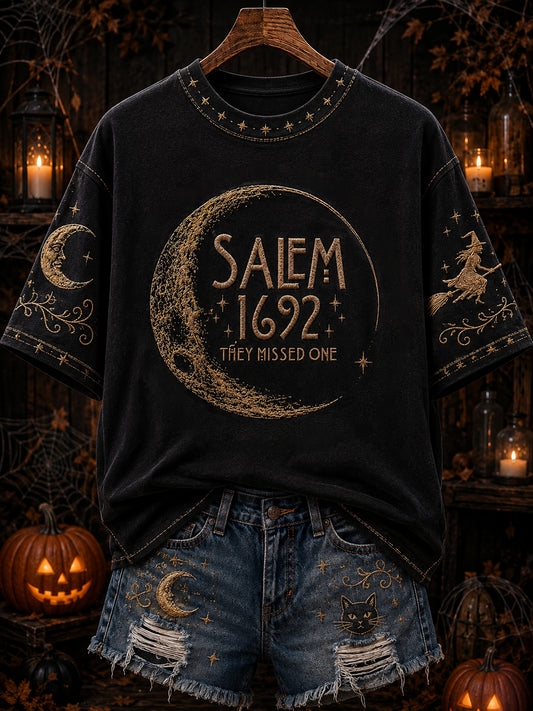 Women's “1692 they messed one” Printed T-shirt