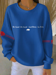 Women's Football Lover Buffalo Printed Sweatshirt