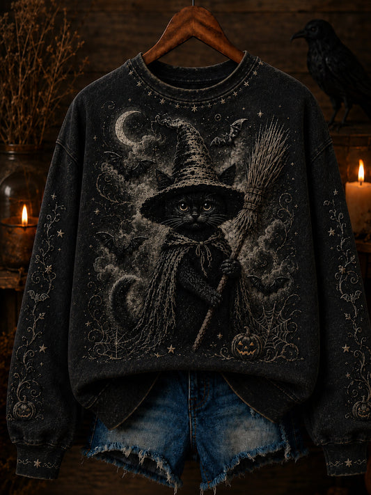 Women's Vintage Halloween Regular Sweatshirt