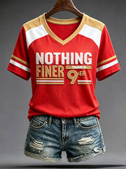 Women's Football Lover San Francisco Faithful Art Printed T-shirt