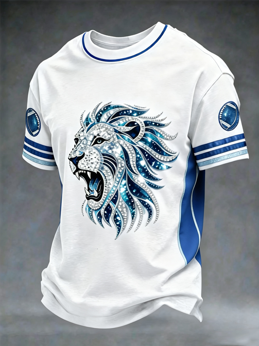 Men's Rugby Fan Lions Printed short sleeves t-shirt