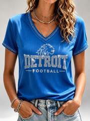 Women's Rugby Fan Lions Printed short-sleeved T-shirt