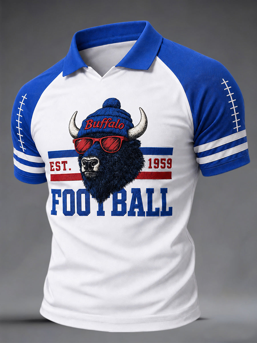 Men's Football Lover Buffalo Print Tee