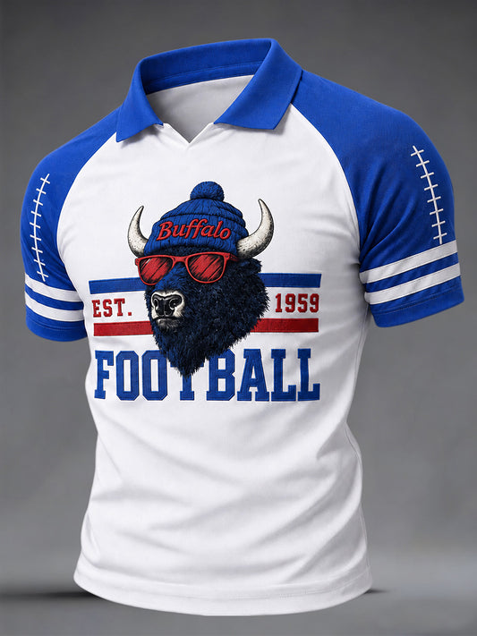 Men's Football Lover Buffalo Print Tee