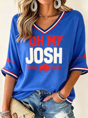 Women's Football Lover Bulls BUF Art Printed T-shirt