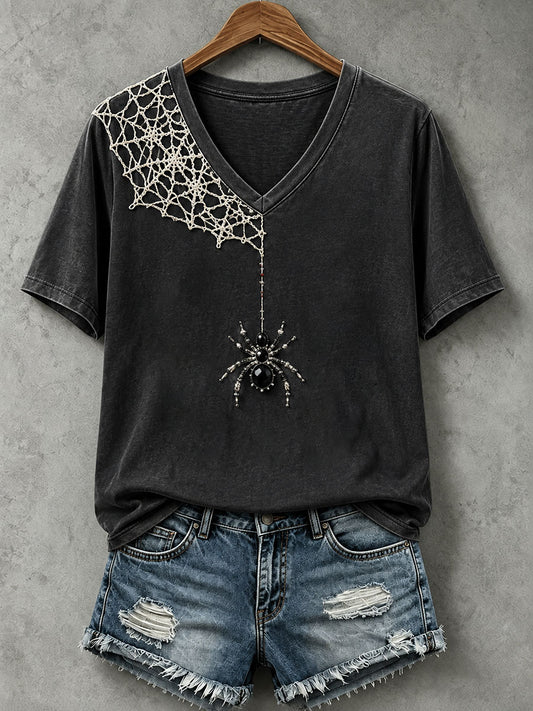 Women's Jewelry Art Spider T-Shirt