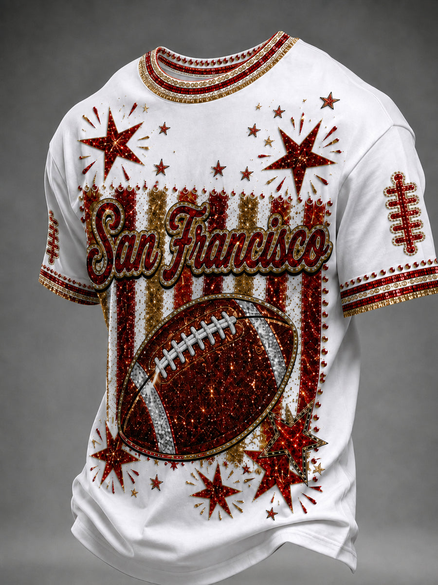 Men's Football Gameday Gift For Football Fans Short Sleeve T-shirt