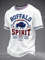 Men's Football Lover Bulls BUF Art Printed short sleeves t-shirt