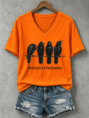 Women's Murder In Progress Crow T-Shirt