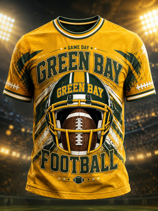 Men's Green Bay Football Printed T-shirt