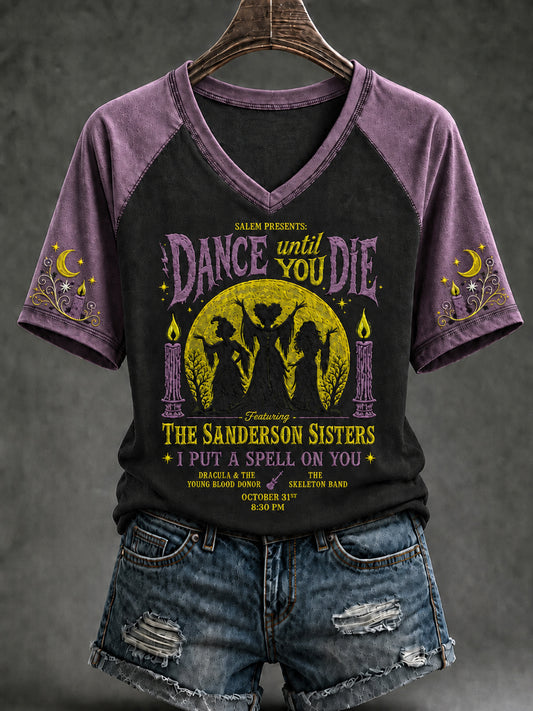 Women's Halloween Salem Witch Short Sleeve  T-shirt