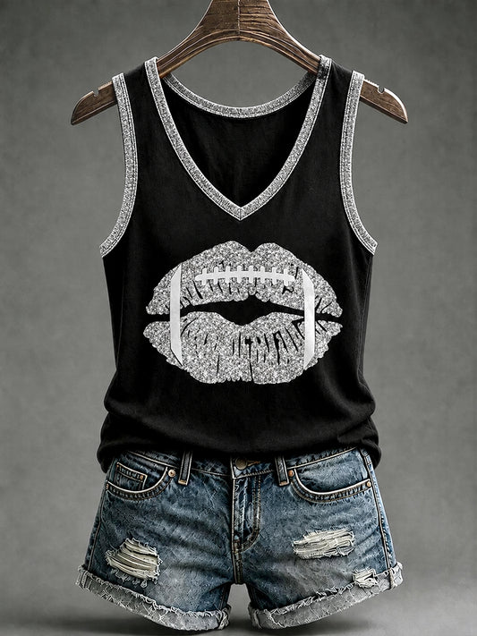 Women's Las Vegas Football Fan Print Vest Top