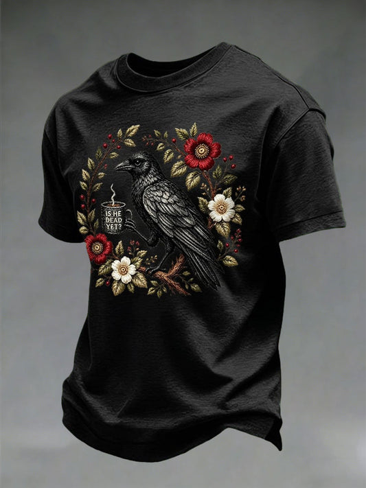 Men's 'Is He Dead Yet' Printed Casual T-Shirt
