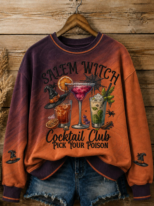 Women's Drink Up Witches Printed Sweatshirt