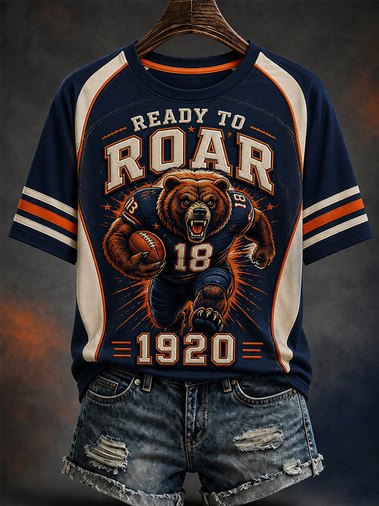 Women’s Ready To Roar? Football Gameday Gift For Football Fans Casual Tee